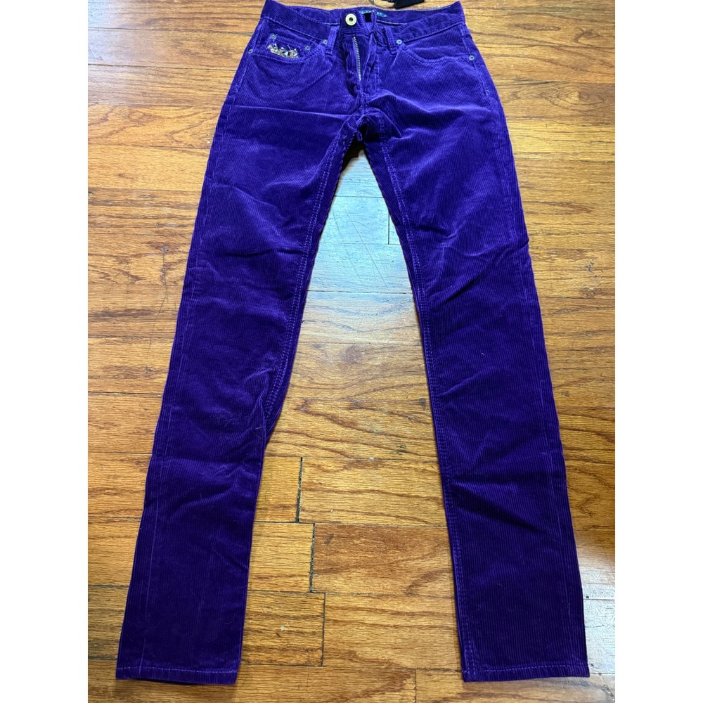 Ralph Lauren Thompson 650 Purple Corduroy Slim Straight Pants Womens 2